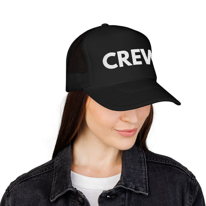 CREW Black Trucker Hat