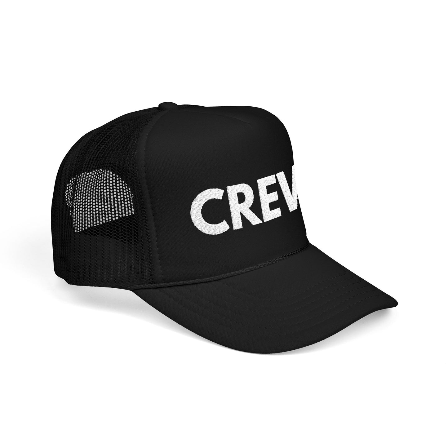 CREW Black Trucker Hat